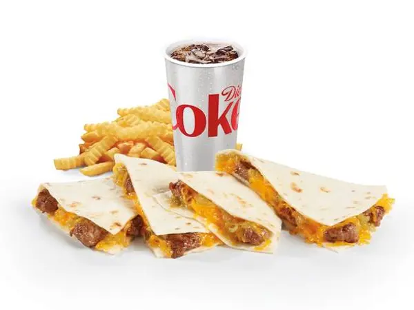 del-taco - Chicken or Carne Asada Steak Cheddar Quesadilla Meal