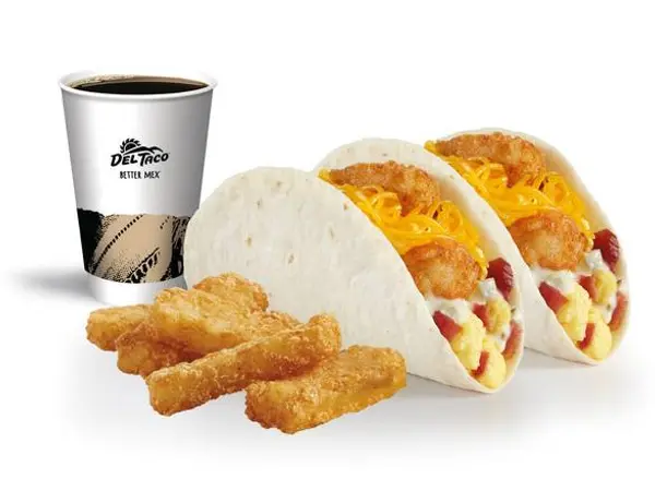 del-taco - Double Cheese Breakfast Tacos Meal