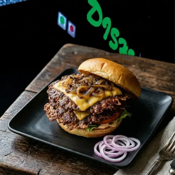 dishes-family-restaurant - Mutton Galoti Double Smash Burger