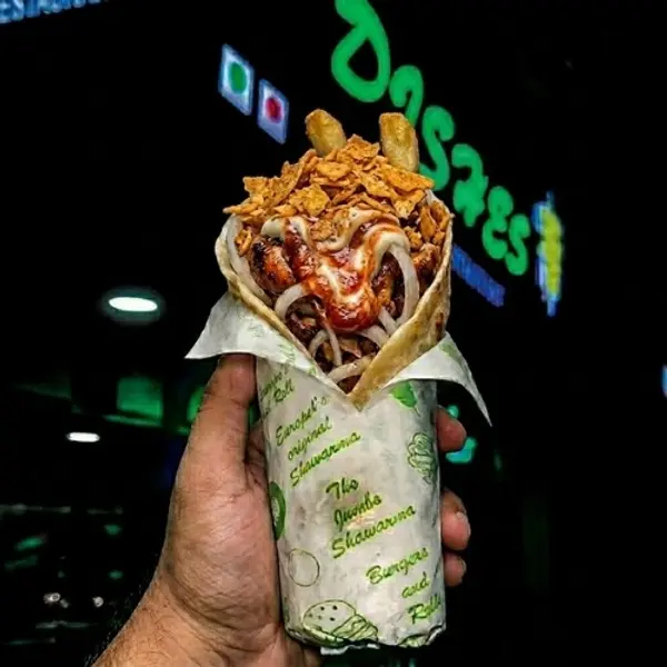 dishes-family-restaurant - Jumbo Crunch Wrap Chicken Shawarma