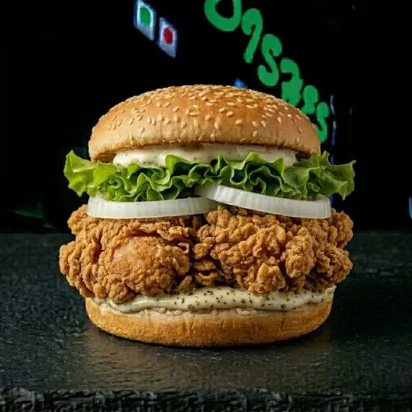 dishes-family-restaurant - Broasted Chicken Burger