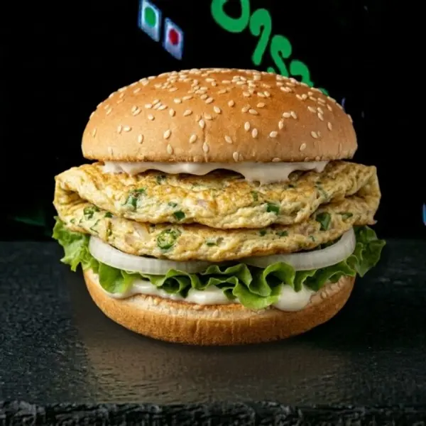 dishes-family-restaurant - Egg Omelette Burger