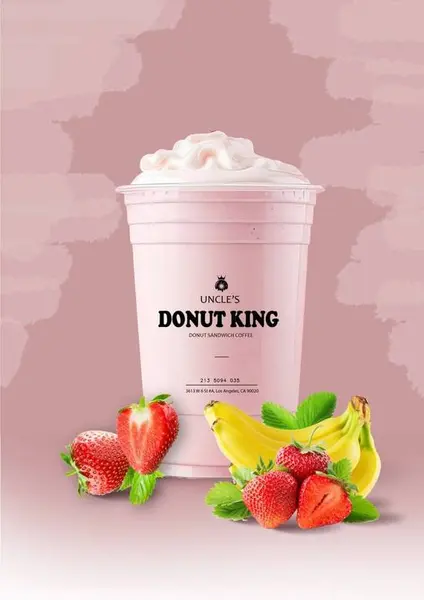 donut-king - Strawberry Banana Smoothie