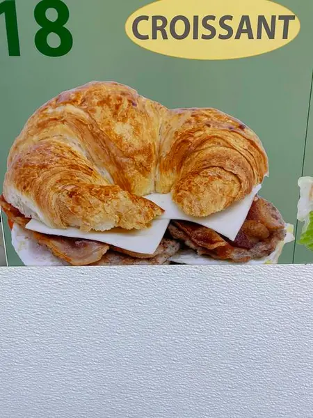 donut-king - Sausage, Egg and Bacon and Cheese Croissant Sandwich