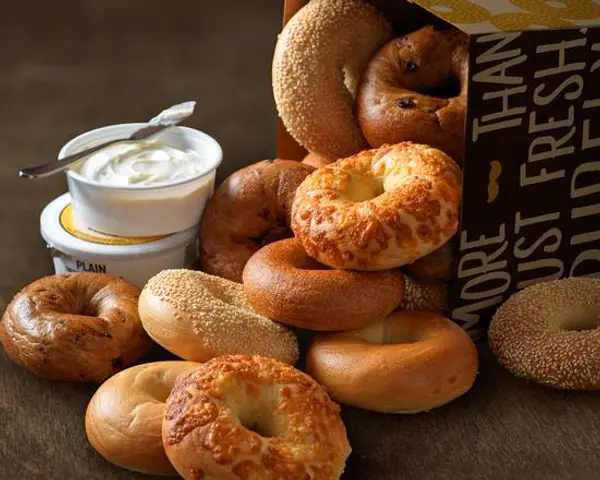 einstein-bros-bagels - Baker's Dozen Bagels with Shmear