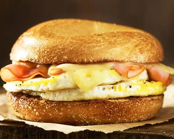 einstein-bros-bagels - Ham & Swiss Egg Sandwich