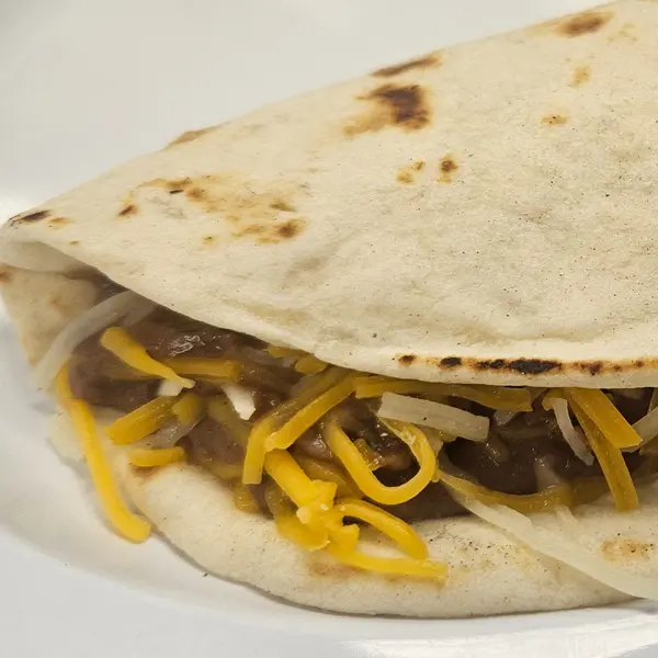 el-buen-paladar - Bean and Cheese Taco + Fries