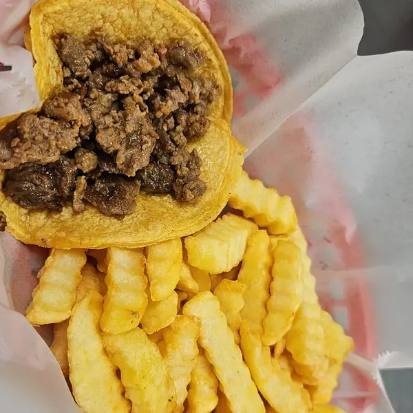 el-buen-paladar - 1 mini tacos (asada, pork, or chicken) + Fries