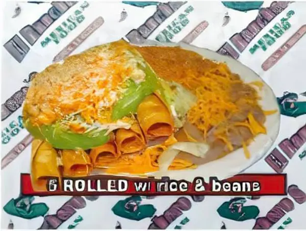 el-rancheros-mexican-food - Combo #1 - Rolled Beef or Chicken