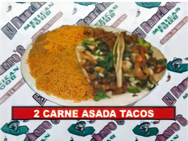 el-rancheros-mexican-food - Combo #8- Carne Asada Tacos