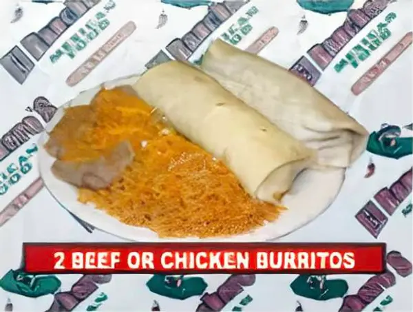 el-rancheros-mexican-food - Combo #7- Two Burritos