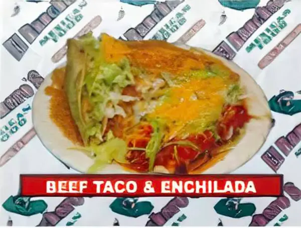 el-rancheros-mexican-food - Combo #5- Beef Taco & Enchilada