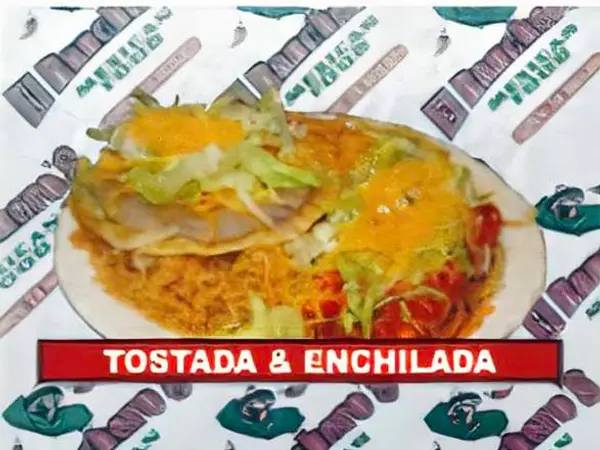 el-rancheros-mexican-food - Combo #4- Tostada & Enchilada