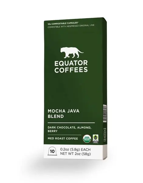 equator-coffees - Nespresso Pods - Mocha Java Fair Trade Organic