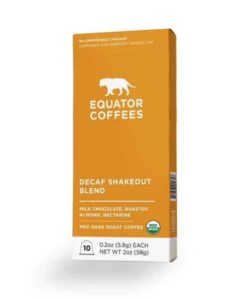 equator-coffees - Nespresso Pods - Decaf Shakeout Espress Fair Trade Organic