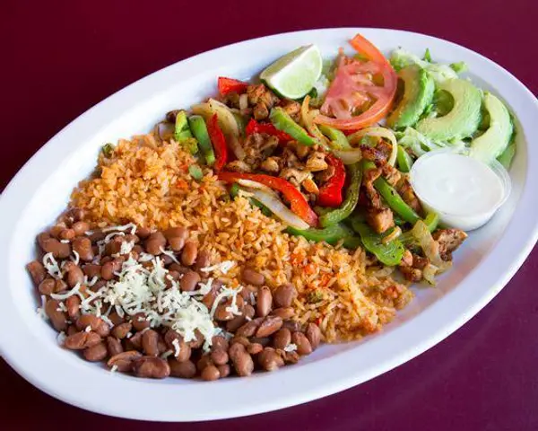 estrella-taqueria - Carne asada & prawns Dinner Plate