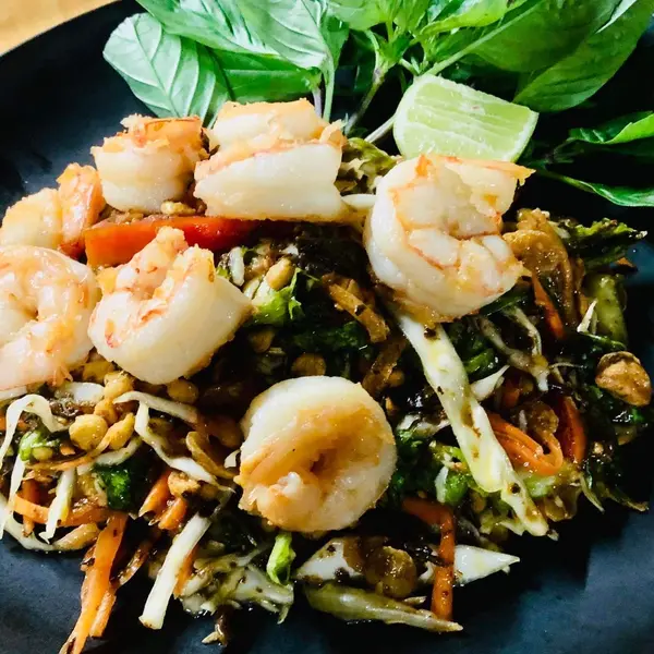 fishermans-restaurant-and-bar - Shrimp Burmese Tea Leaf Salad