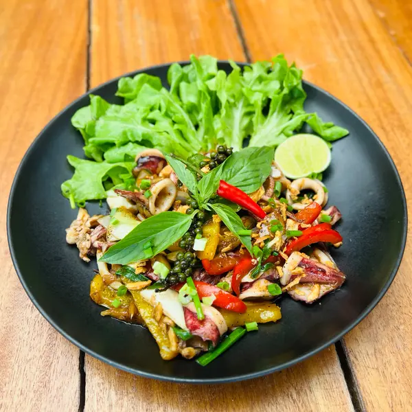 fishermans-restaurant-and-bar - Kratiem Prik Thai Squid Garlic black Pepper