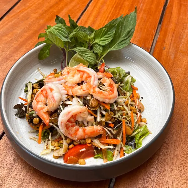 fishermans-restaurant-and-bar - Shrimp Burmese Tea Leaf Salad