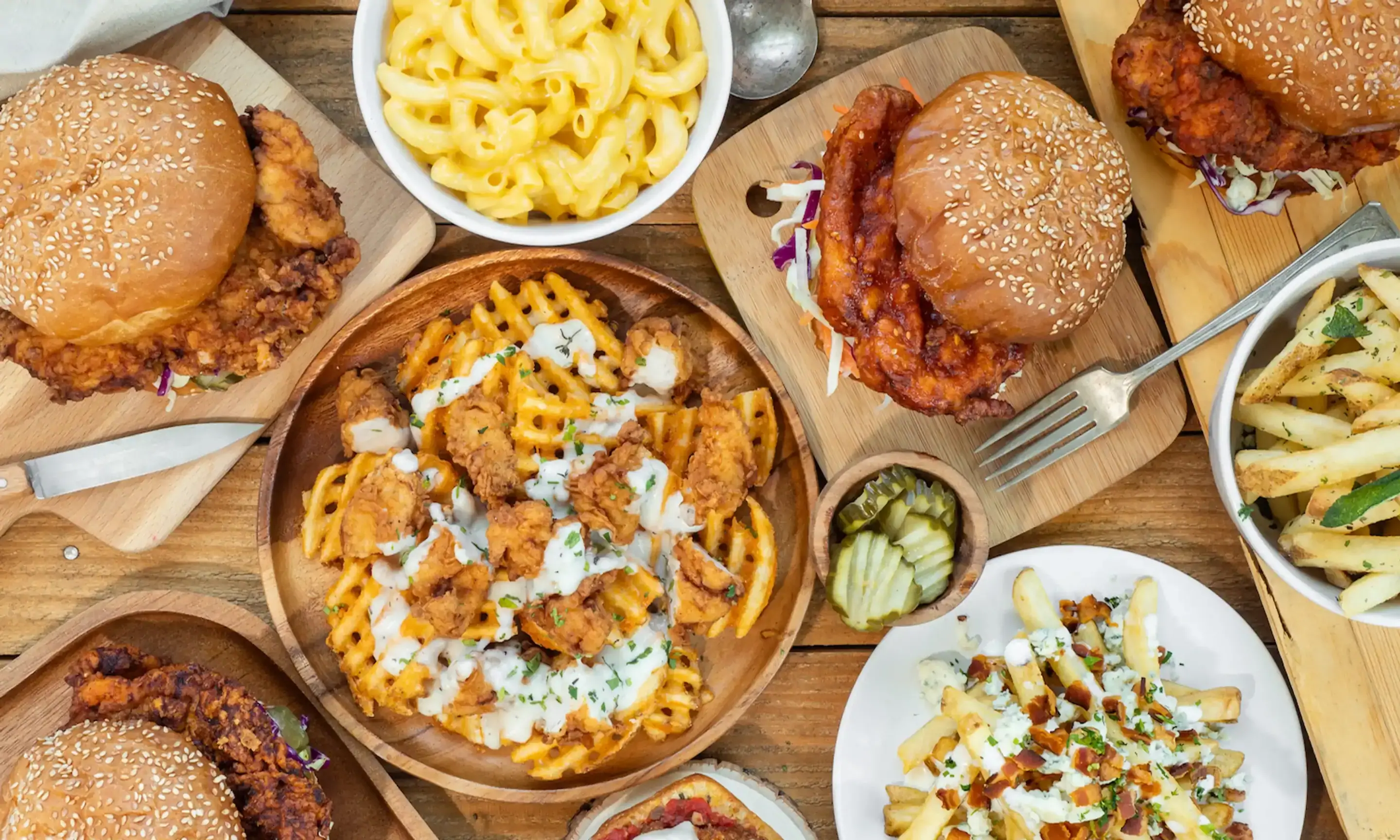 Menu image of Southern fried chicken sandwiches. flew the coop's menu - portland | restaurants in portland