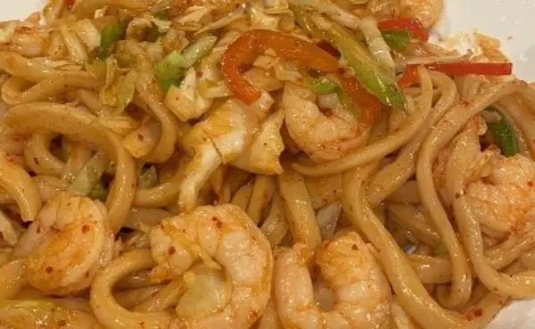 franks-noodle-house - Shrimp Hand-Pulled Noodles虾炒面