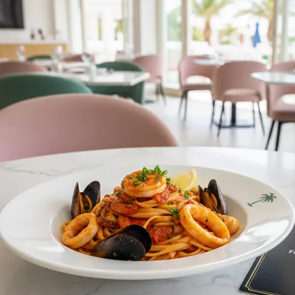 gadileh-resort-hotel-tadjurah - Fruits de mer Pasta