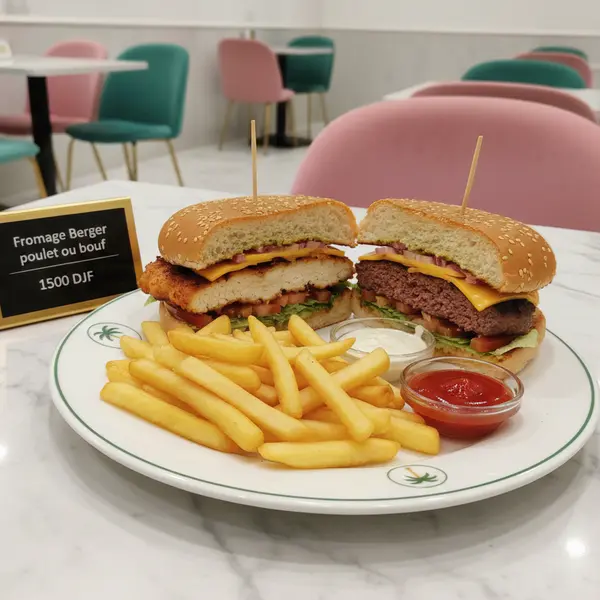 gadileh-resort-hotel-tadjurah - Fromage Berger poulet ou bœuf