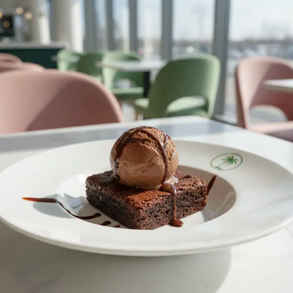 gadileh-resort-hotel-tadjurah - Brownie avec glace au chocolat