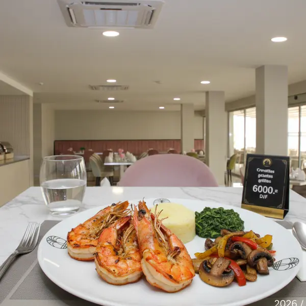 gadileh-resort-hotel-tadjurah - Crevettes géantes grillées