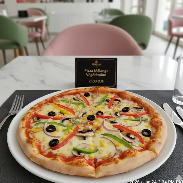 gadileh-resort-hotel-tadjurah - Pizza Mélange Végétarienne