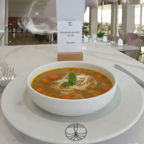 gadileh-resort-hotel-tadjurah - Soupe au poulet et riz