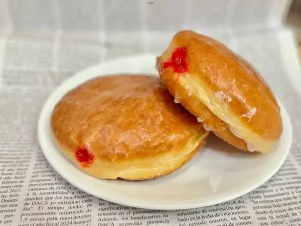 glaze-donuts-bagel-sandwiches - Jelly Filled Donut (Raspberry Filling)