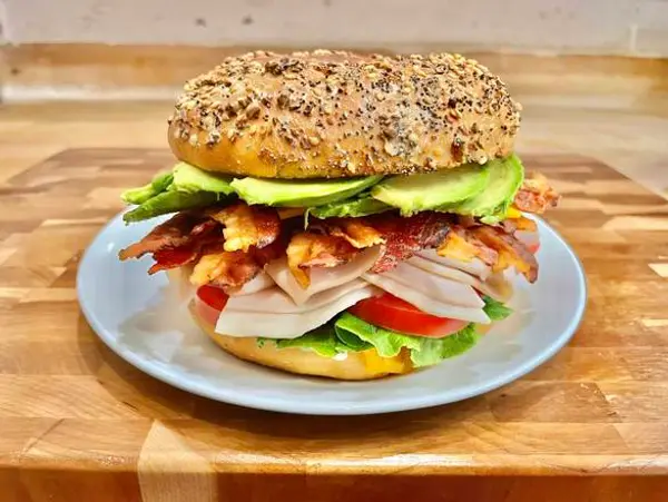 glaze-donuts-bagel-sandwiches - Turkey Bacon Avocado Sandwich