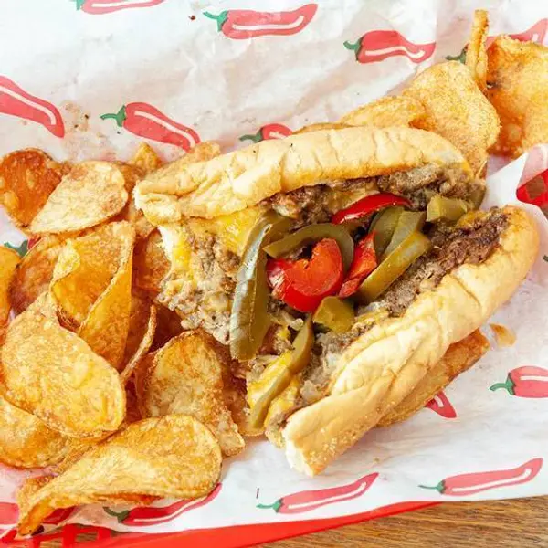 grants-philly-cheesesteak - The Portland Cheese Steak - Half