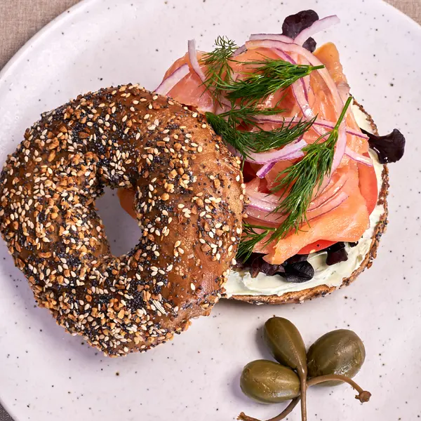 ground-support-cafe - Smoked Salmon Bagel