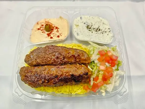 gyro-kingdom - Beef Kabab Over Rice Plate