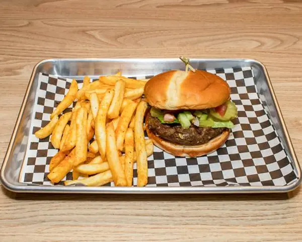 gyros-and-tzatziki - Beef Burger with Fries