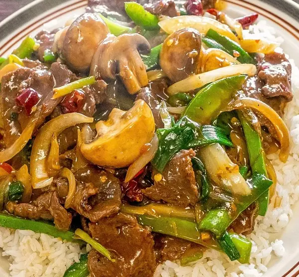 hang-ah-tea-room - Mongolian beef with rice (Spicy) 蒙古牛肉飯