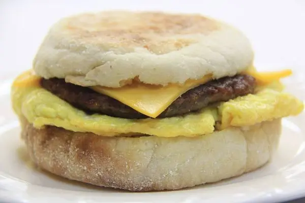 happy-donut - Meat with Egg & Cheese on English Muffin