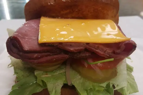 happy-donut - Hot Pastrami Sandwich with Fries