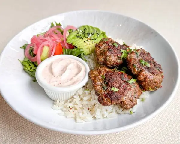 healthyish-keto-bowls - Beef Meatball Rice Bowl