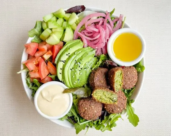 healthyish-mediterranean-bowls - Mediterranean Falafel Salad (V)