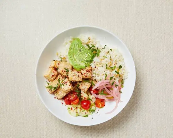 healthyish-mediterranean-bowls - Mediterranean Tofu Rice Bowl (V)