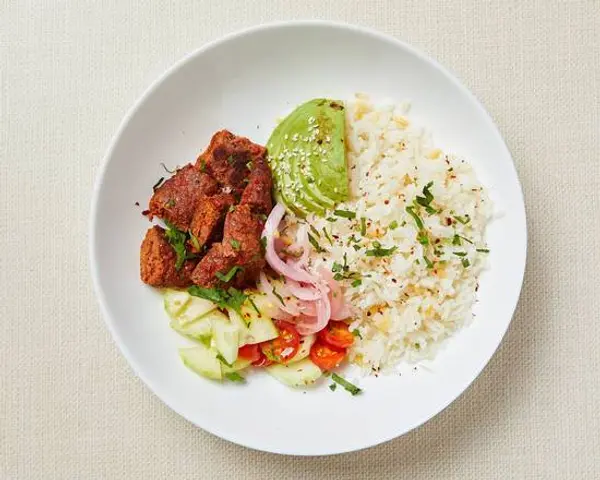 healthyish-mediterranean-bowls - Mediterranean Lamb Kebab KETO Rice Bowl