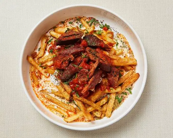 healthyish-mediterranean-bowls - Mediterranean Beef Meatball Fries Bowl