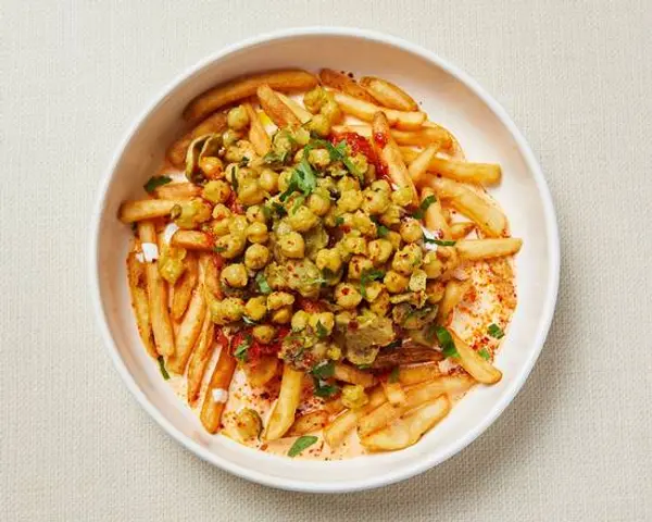 healthyish-mediterranean-bowls - Mediterranean Chickpeas Fries Bowl (V)