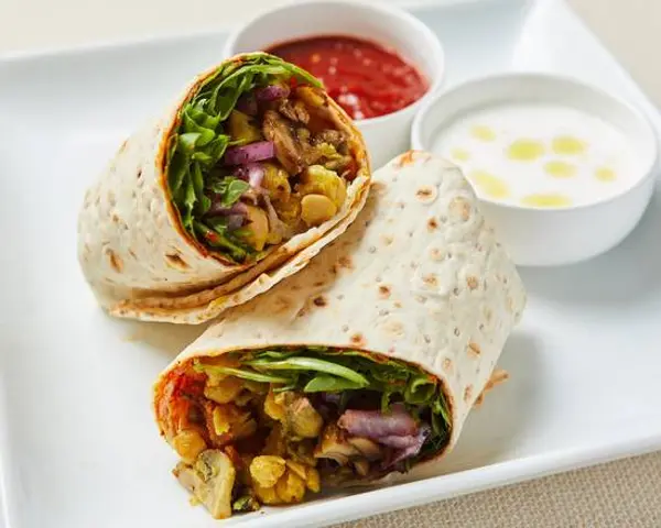 healthyish-mediterranean-bowls - Mediterranean Chickpeas Wrap w Fries (V)