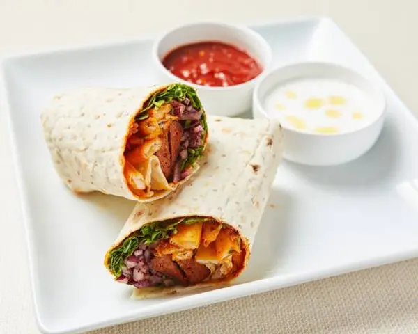 healthyish-republic - Mediterranean Lamb Kebab Wrap w Fries