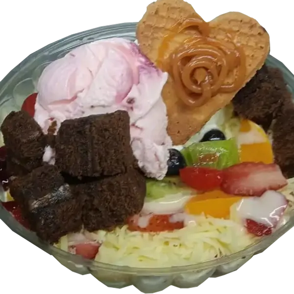 heladeria-robin-hood - Ensalada con brownie