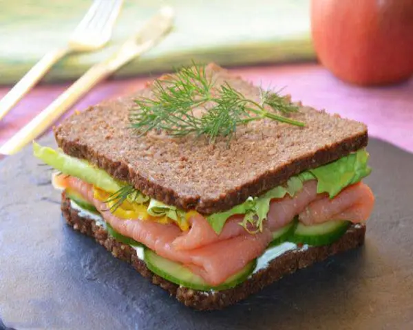 hella-good-sandwiches-salads - Salmon and Wild Crab and Pineapple Sandwich